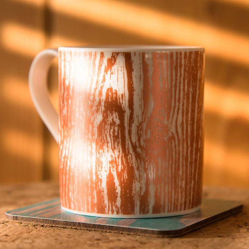 Wood Grain Bronze Mug